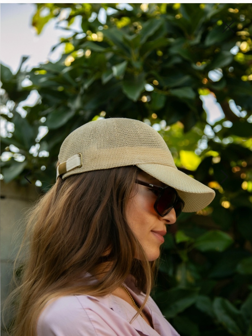 Wyeth Paula Mesh Cap in Camel. Packable! - Picture 5 of 5